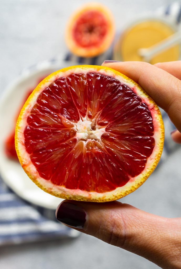 half of a blood orange