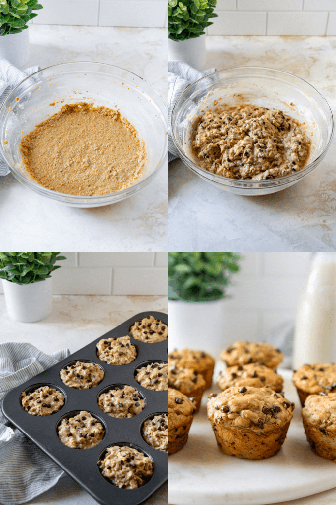 steps to make banana bread muffins