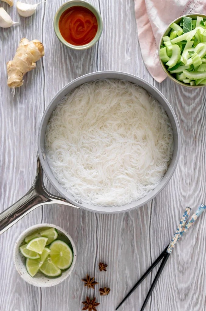 pho noodles in a pot