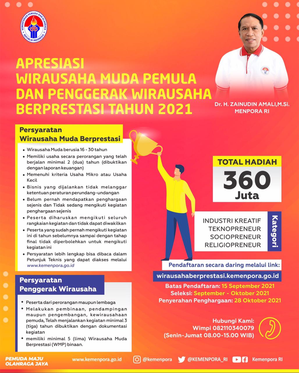 Wirausaha Muda dan Penggerak Kewirausahaan Tahun 2021 - Direktorat  Pembinaan Kemahasiswaan (DPK) UII
