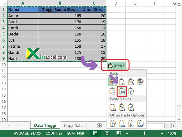 Cara Copy Paste Tabel Excel Agar Hasilnya Sama - KiatExcel.com