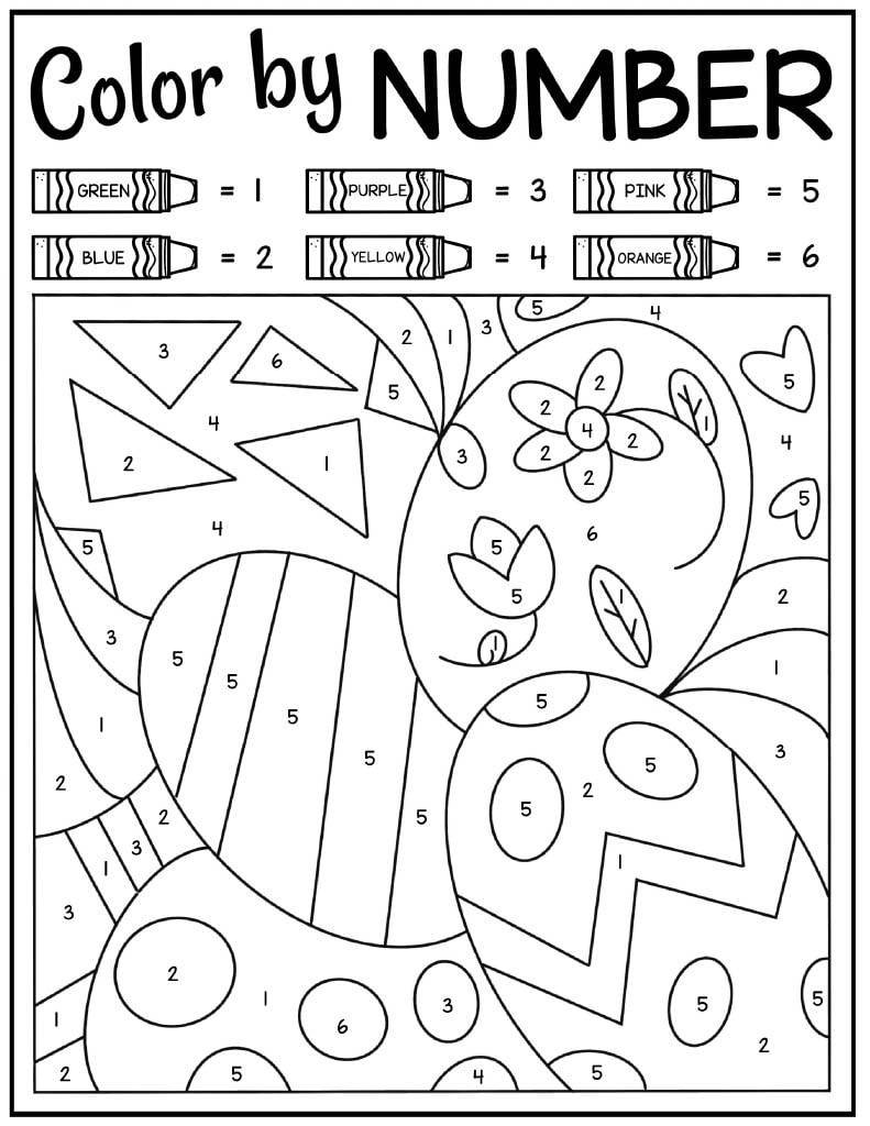 Color by number easter