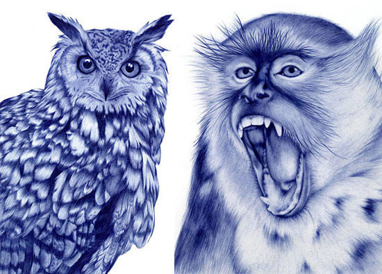 срисовывать ручкой