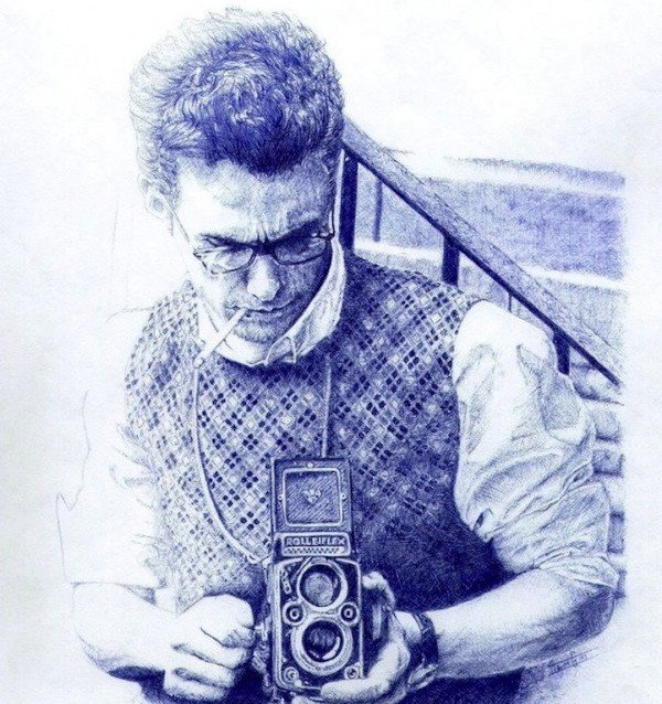 срисовывать ручкой