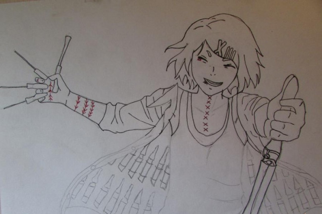 токийский гуль рисовать