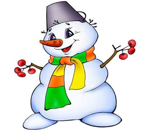 снеговик картинка нарисованная