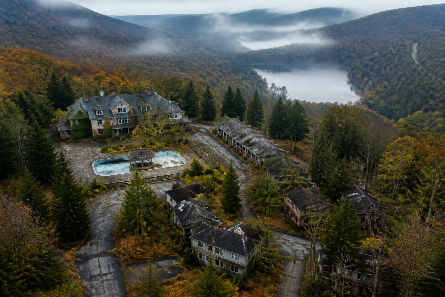 Abandoned Pocono Mountains Honeymoon Resorts Map: Sites and Status