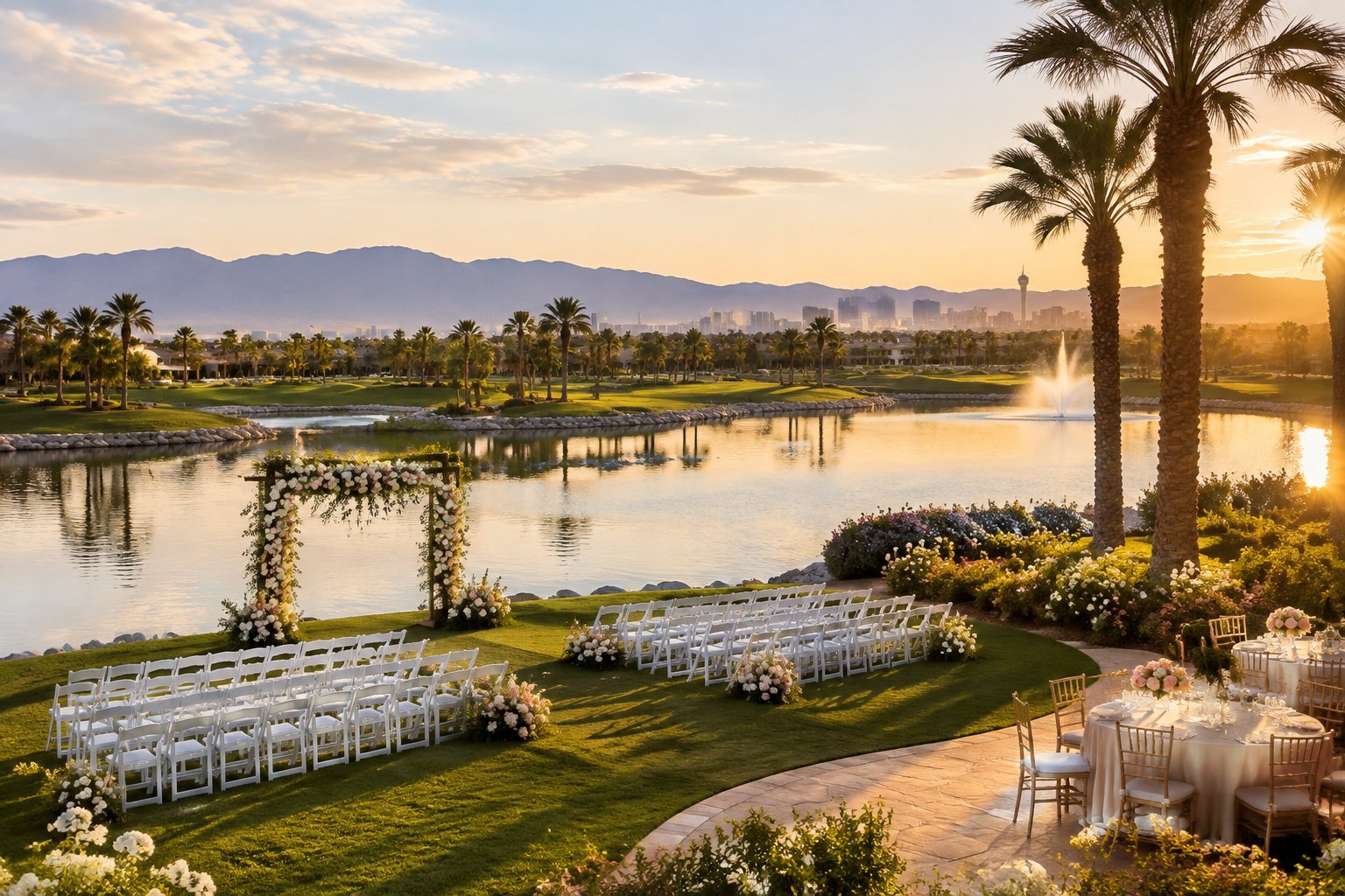 Lakeside Wedding Venue Las Vegas: Gardens and Packages