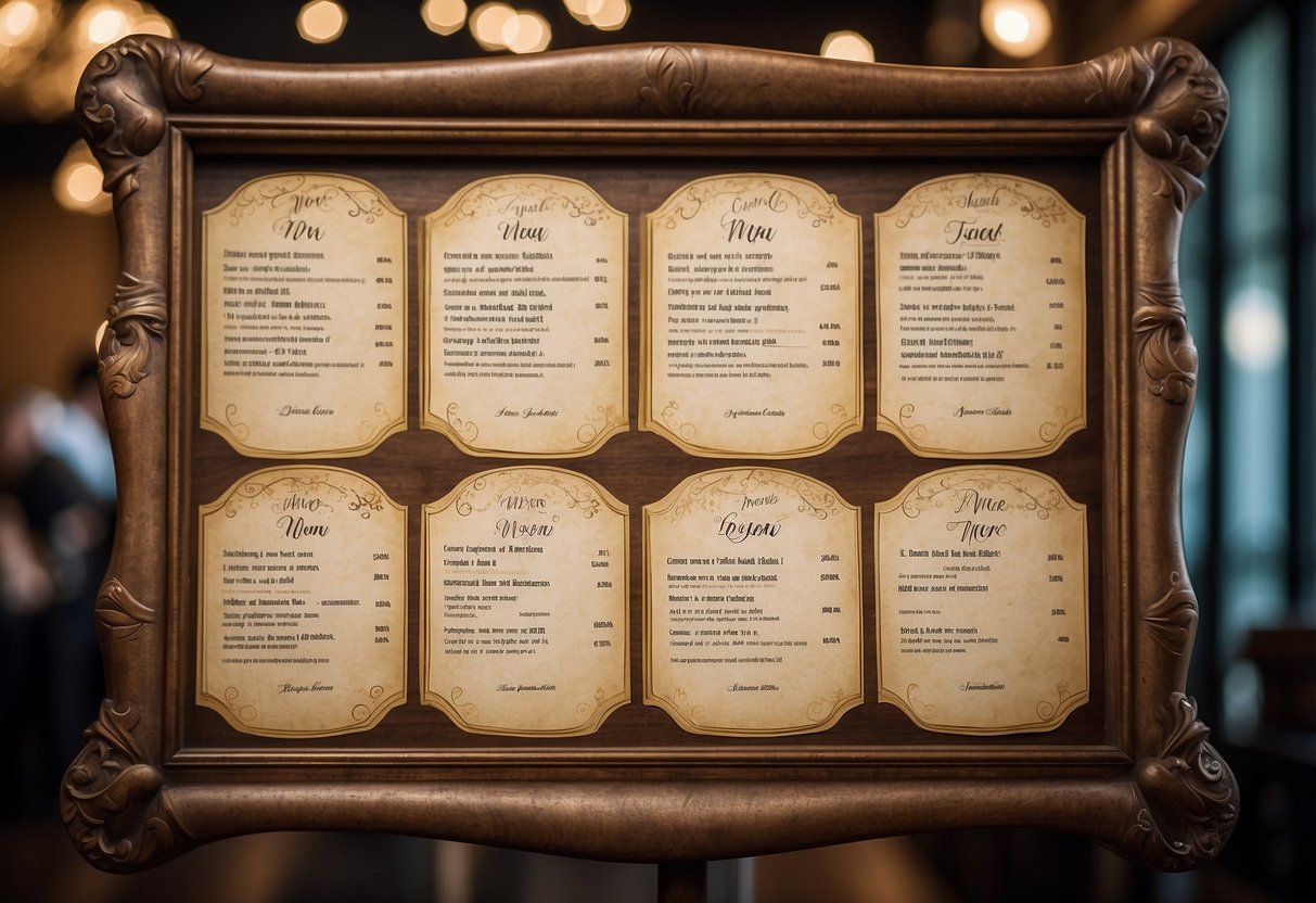 Wedding Menu Title Ideas: Creative and Elegant Options