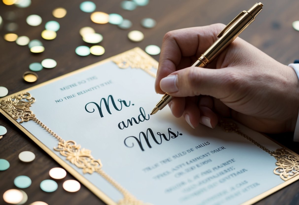 How to Write Mr. and Mrs. on an Invitation Card: A Simple Guide