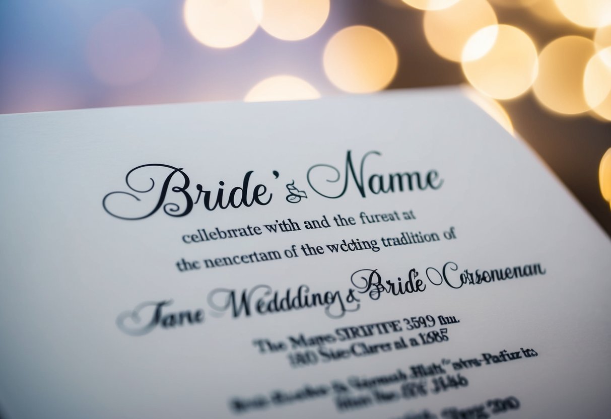 Why Does the Bride’s Name Go First on Wedding Invitations? Exploring Tradition and Etiquette