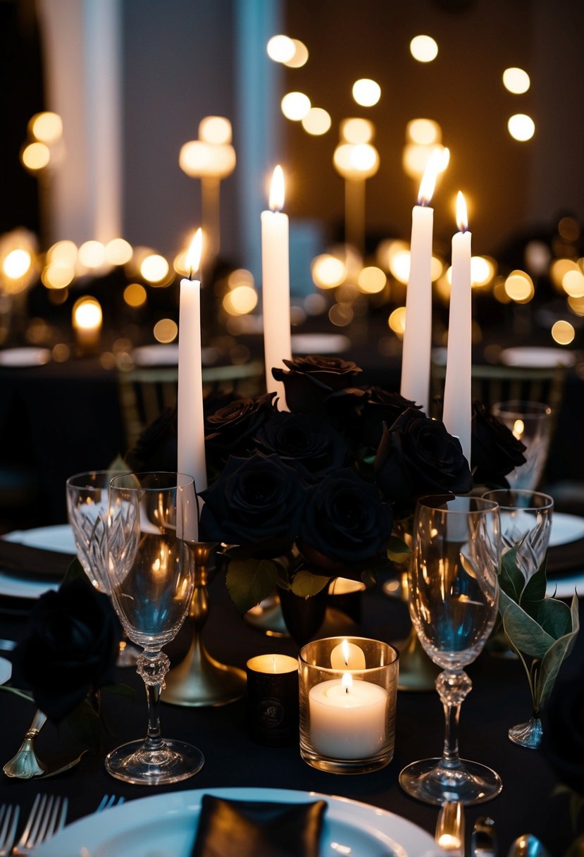15 Dark Wedding Table Decoration Ideas for a Stunning Reception