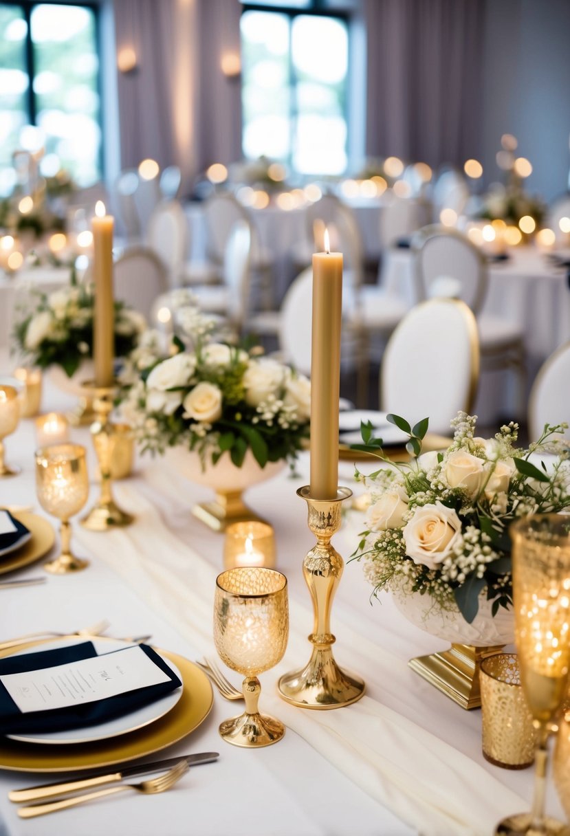 15 Gold and White Wedding Table Decoration Ideas for Your Special Day