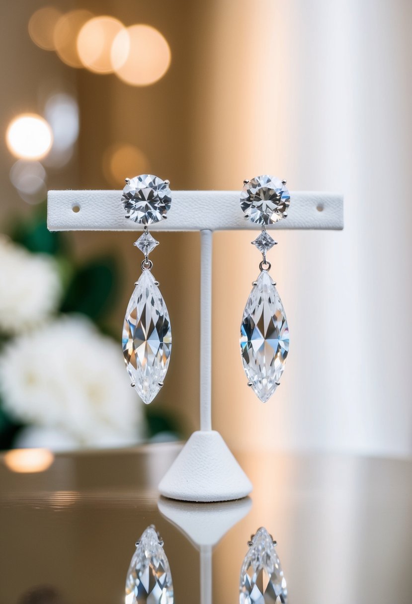 15 Crystal Wedding Earrings Ideas to Dazzle on Your Big Day
