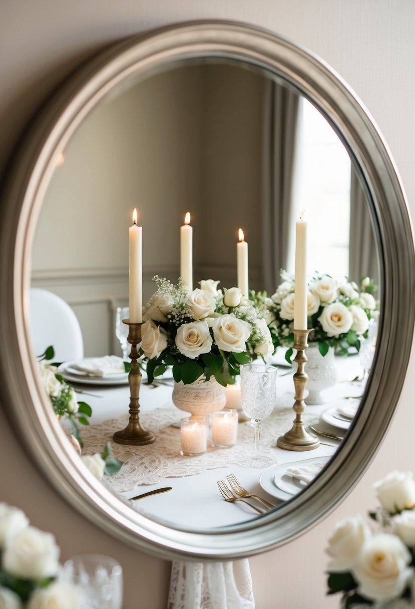 15 Mirror Wedding Table Decoration Ideas for a Sparkling Celebration