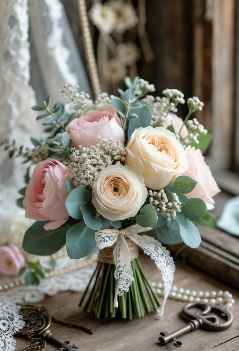 25 Vintage Mini Wedding Bouquet Ideas for Charming and Elegant Bridesmaids