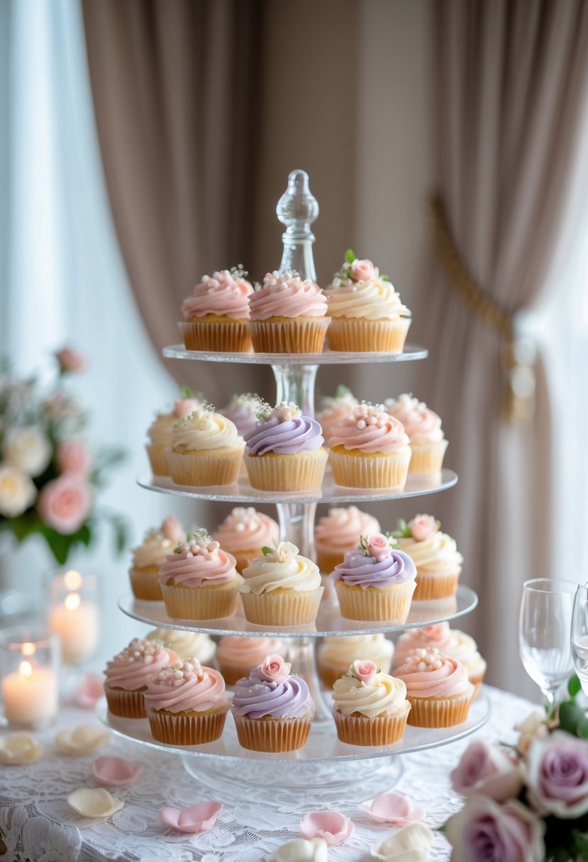 25 Classic Wedding Cupcake Display Ideas for a Charming Celebration