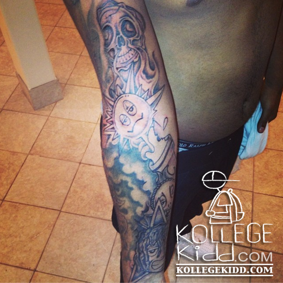 Capo Gets Glo Gang Tattoo On Arm | Welcome To Kollegekidd.com 580_x_580_png