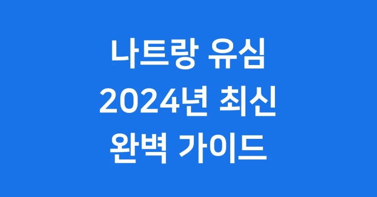 나트랑 유심 2024년 여행 필수품 종류 가격 구매 방법