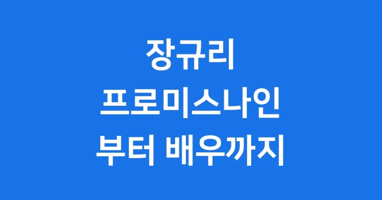 장규리 프로미스나인 데뷔부터 배우 활동까지
