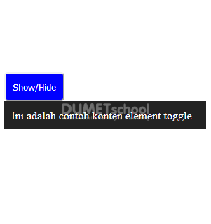 Cara Menampilkan Dan Menyembunyikan Element Dengan JavaScript - Kursus Web  Design Private Online 1 on 1 | Dumet School
