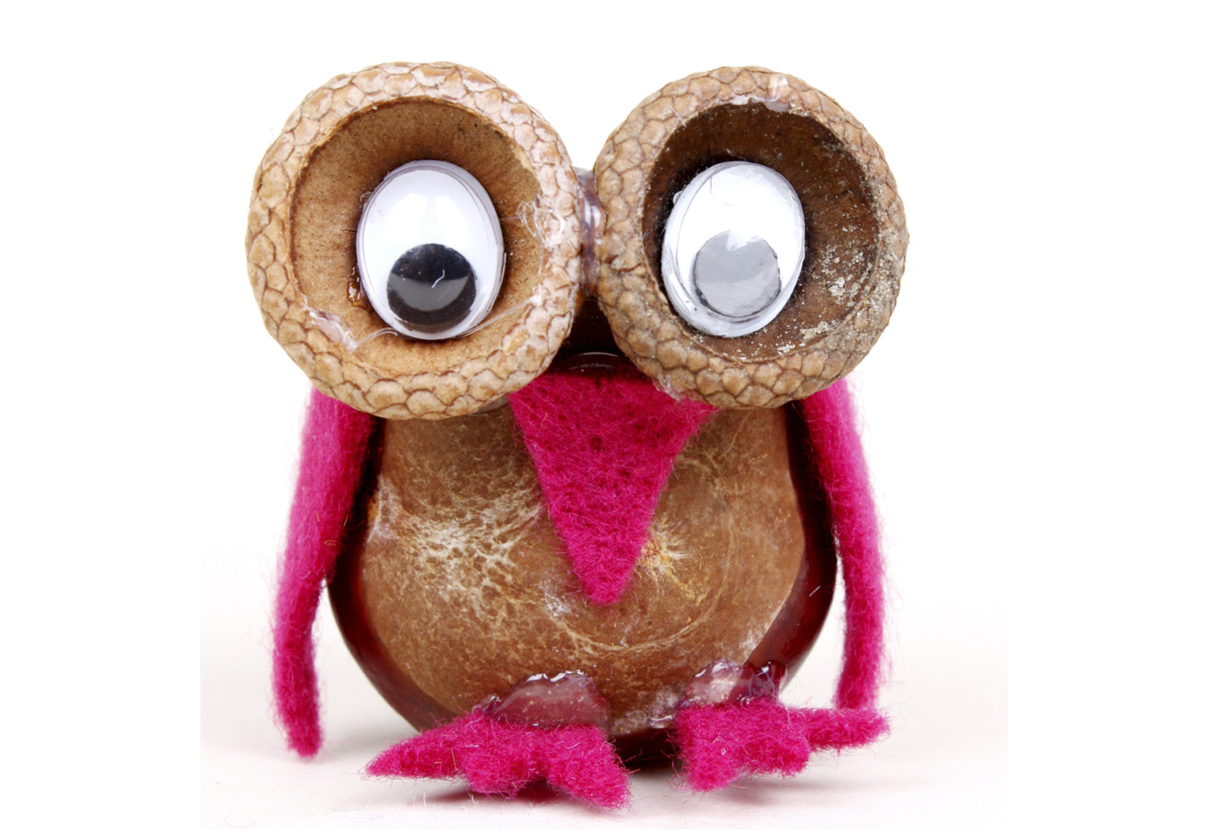 Kastanien eulen basteln