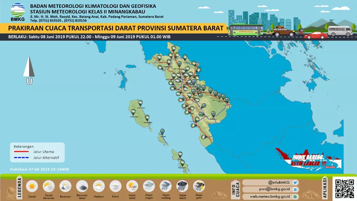 Untuk yang Berlebaran di Sumbar, Berikut Prakiraan Cuaca 8-10 Juni 2019
