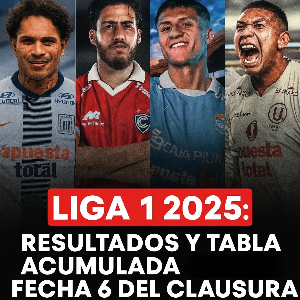 Liga 1 2025: tabla acumulada y resultados en la fecha 6 del Clausura