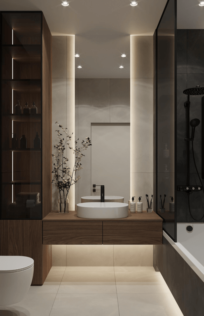 Дизайн ванной комнаты 2025: идеи, тренды и фото стильных интерьеров