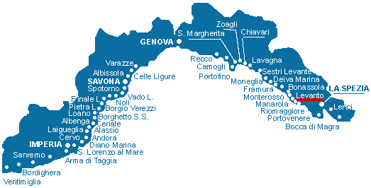 Cartina Della Liguria Levanto Rentals