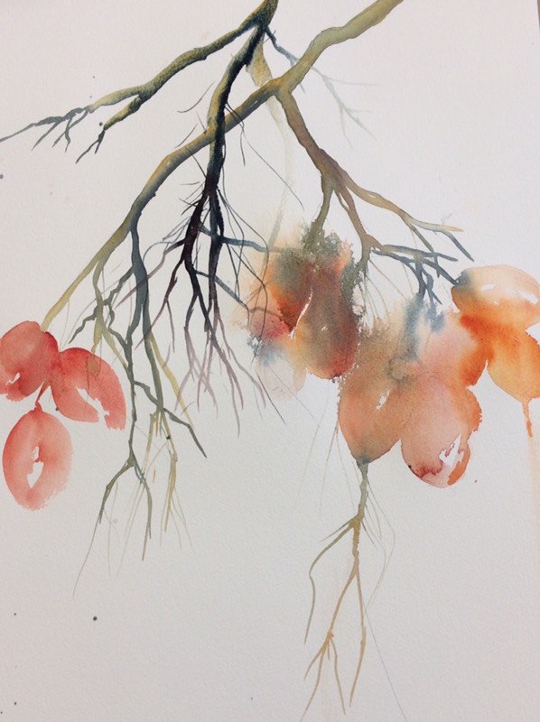 Winterliches Florales In Aquarell Atelier Liane Kas Sehen Spuren Erleben