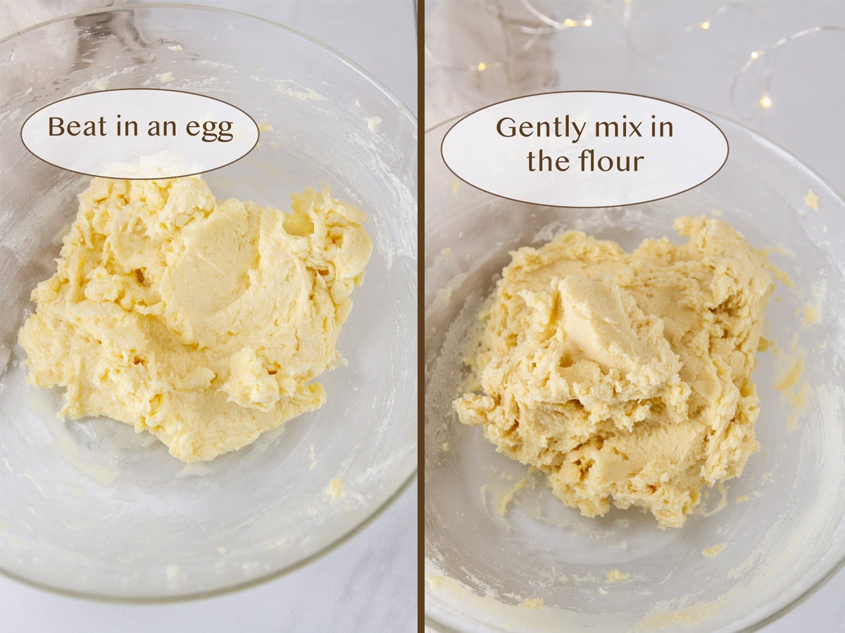 making cookie dough.