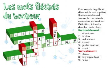 Jeu Les mots fléchés du bonheur Bien-être Se sentir bien tient souvent à  peu de chose : un mot doux, une bonne blague qui fait rigoler, une amitié  qui réchauffe… Remplis ces mots fléchés et prépare-toi au bonheur ! Jouer  Jeu Le test de la banane bronzée …
