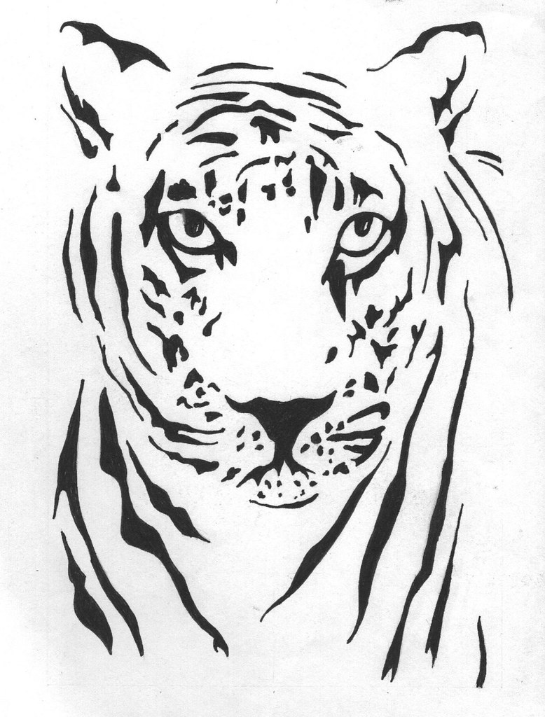 Tribal Tiger Head | Also Drawn For A Tattoo. | Ravenzwhisper | Flickr 1024_x_778_jpg