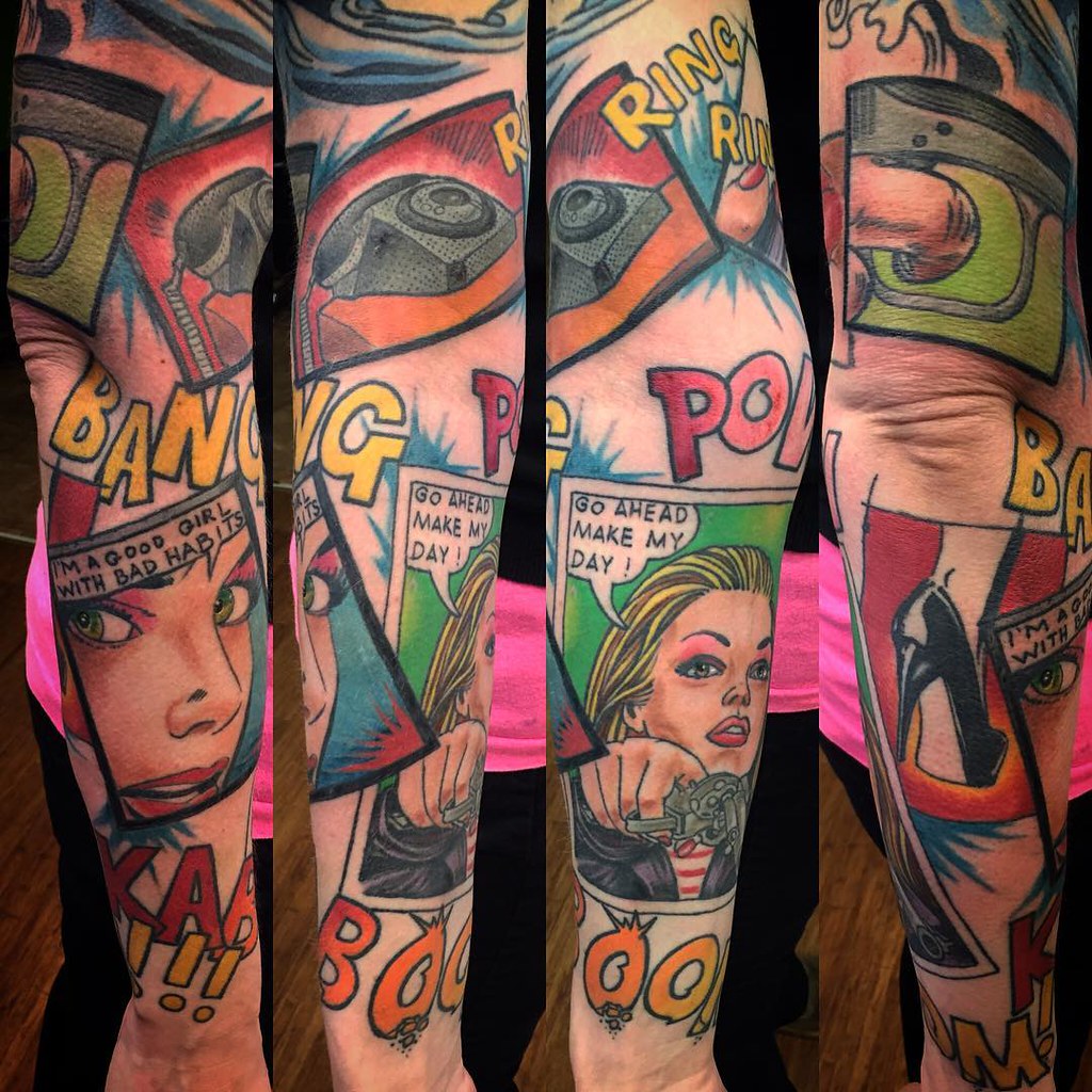 Popart #Tattoo #Comic With #Femmefatale #Highheels #Kaboo… | Flickr 1024_x_1024_jpg