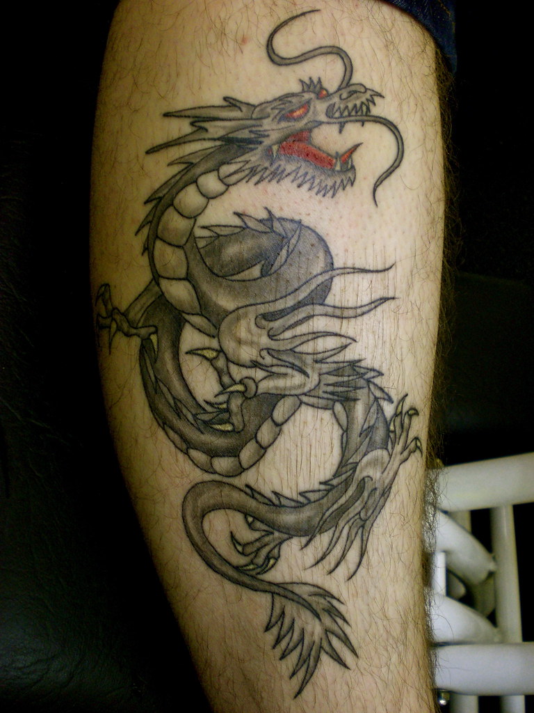 Dragon Leg Piece Tattoo | Dragon Done By John At Bizarre Ink… | Flickr 1024_x_768_jpg