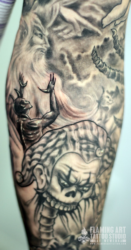 Evil Sleeve Tattoo | Www.facebook.com/Flamingarttattoo/ | Flaming Art Tattoo | Flickr 1024_x_538_jpg