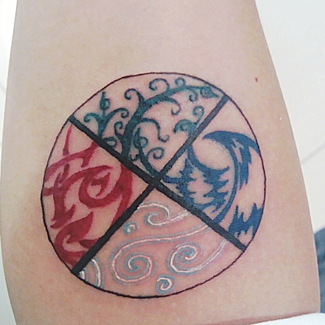 Second #Tattoo #Elements #Earth #Air #Fire #Water #Wicca | Flickr 640_x_640_jpg