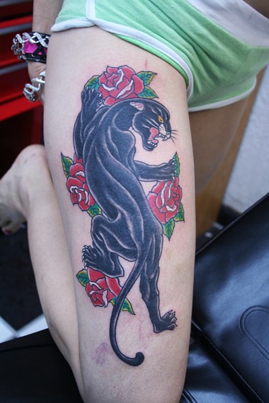 Black-Panther-Tattoo-Design-On-Right-Leg | Tattoo Design Of … | Flickr 570_x_380_jpg