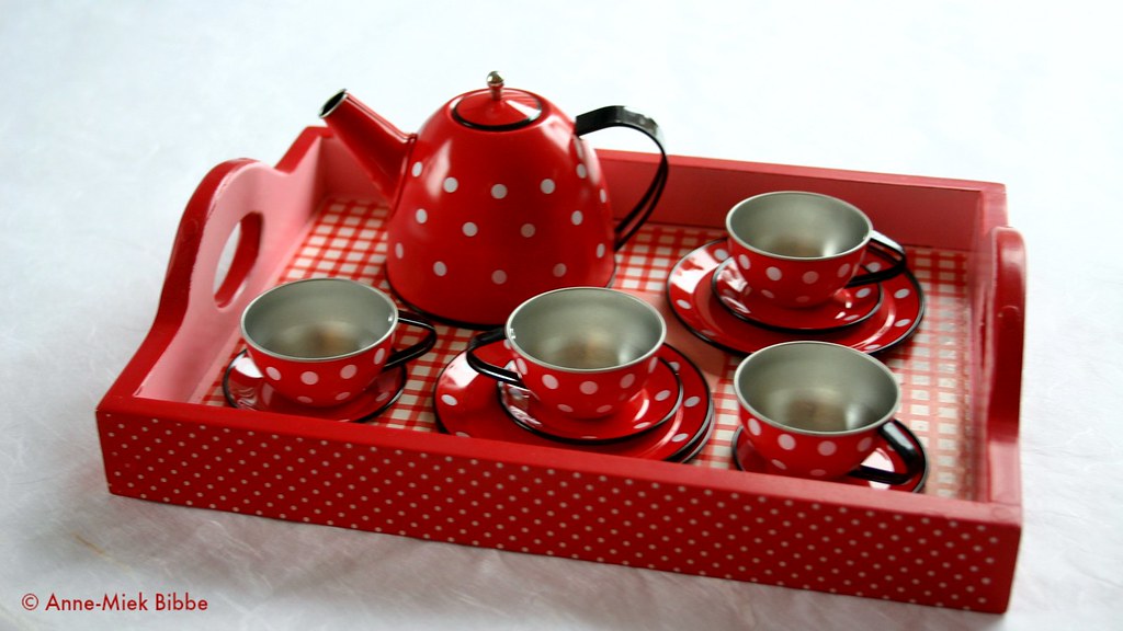 Tin Plate Children S Tea Set Blikken Serviesje Rood Met Flickr