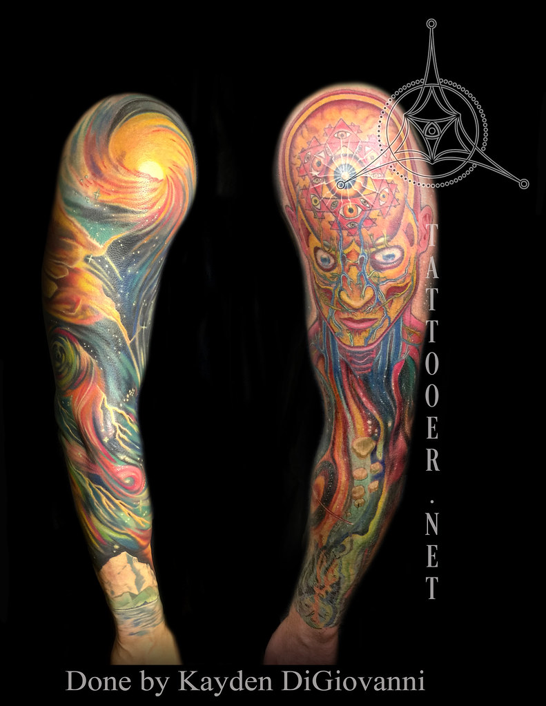 Dallas Denver Tattoo Artist Kayden Digiovanni Space Sleeve Alex Grey Visionary Art - A Photo On Flickriver 1023_x_791_jpg