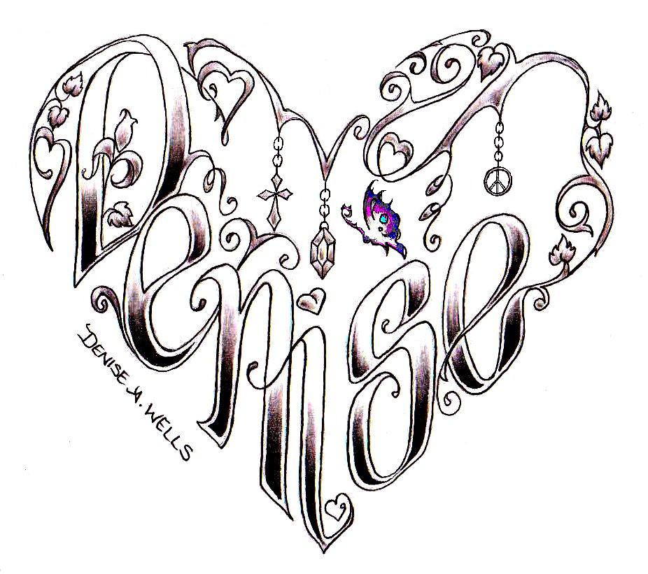 Denise Tattoo Design By Denise A. Wells | Name Denise Tattoo… | Flickr 821_x_926_jpg