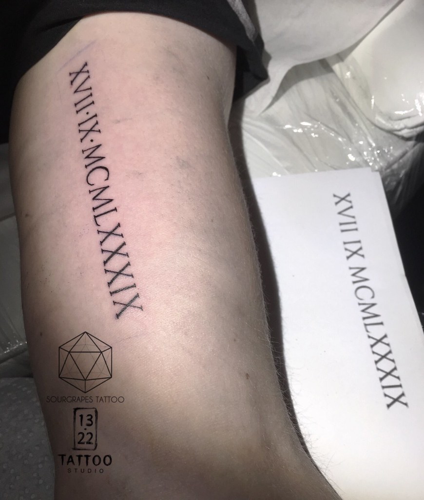 Roman Numeral Date Tattoo | Sourgrapes Tattoo 13.22 Tattoo S… | Flickr 1024_x_870_jpg