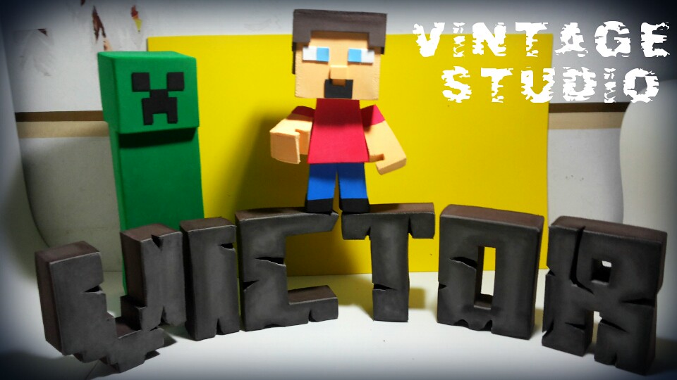 Letras Minecraft 3d Pecas 100 Eva Contato Pelo Email Ou Flickr