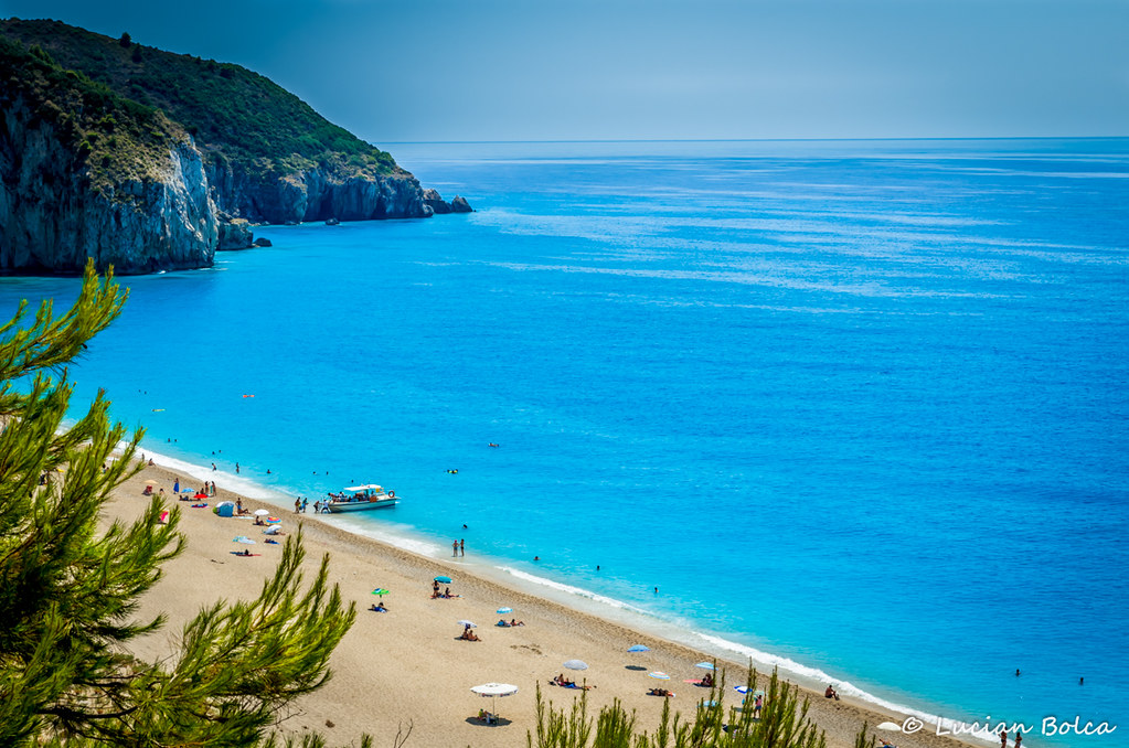 Milos Beach On Lefkada Island Greece Milos Beach Near Th Flickr