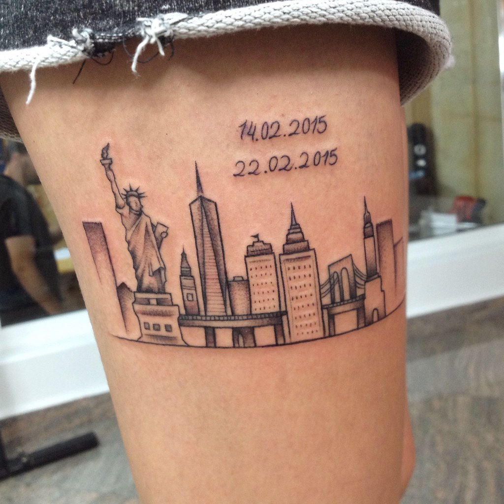 Idee New York City Skyline Tattoo 