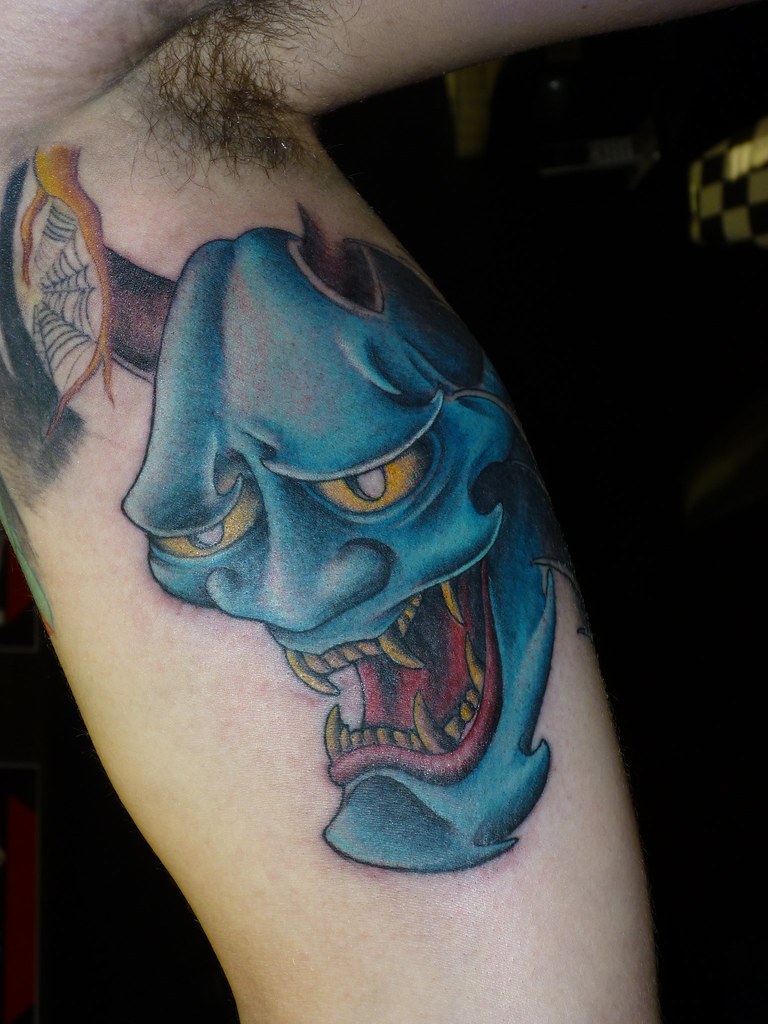Custom Color Hannya Mask Tattoo | Drew Kesinger | Flickr 1024_x_768_jpg