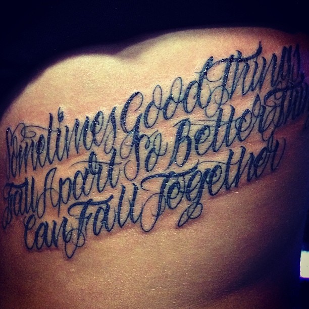 Rib Script Below Bra Line... | Brotherhood Tattoo Studio Leeds | Flickr 612_x_612_jpg