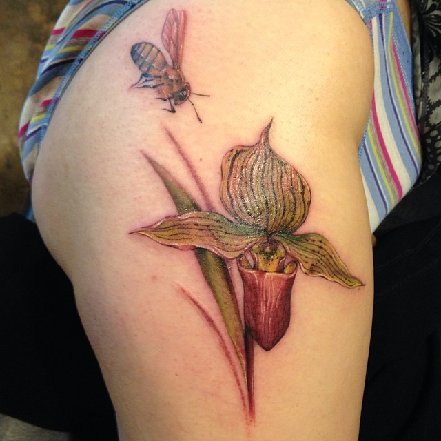 Her First Tattoo! 'Bout Time!!! #Orchid #Ladyslipper #Hone… | Flickr