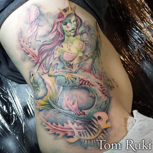 Zombie Mermaid | Custom Tattoo Design By Tom Ruki For Bookin… | Flickr 640_x_640_jpg